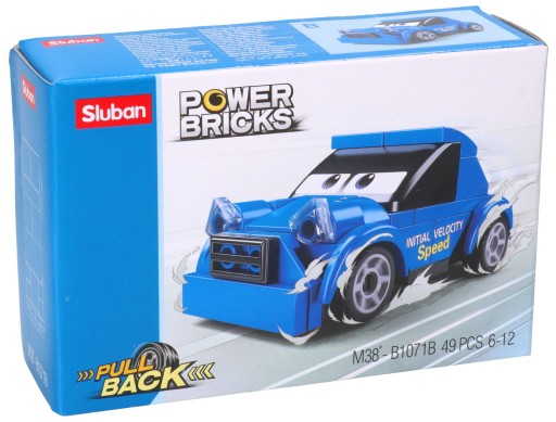 Bloky Sluban AUTO s očkami CARS 8 vzorov POWER BRICKS 6632