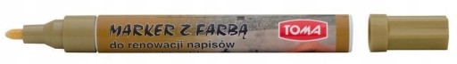Zlatý olejový značkovač na renováciu náhrobných kameňov