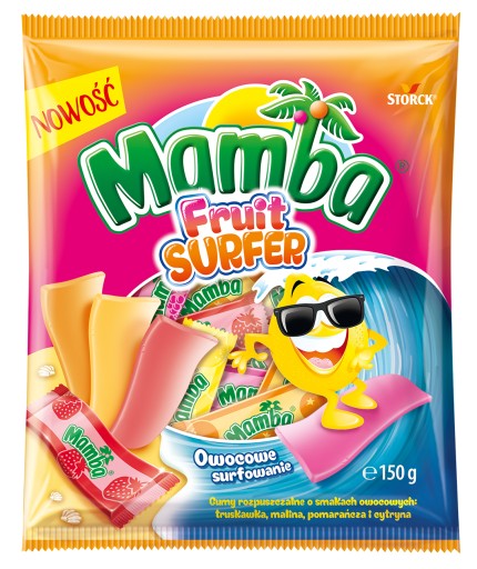 MAMBA FRUIT SURFER OVOCNÁ ROZPÚŠŤADLA GUMA 140g