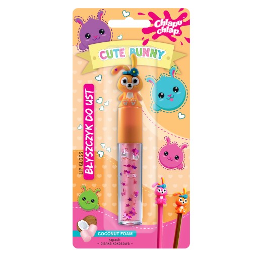 Detský lesk na pery Cute Bunny, kokosová pena