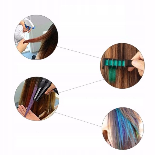 FARBY NA VLASY hrebeň FAREBNÝ HIGHLIGHTS BALLEYAGE COLOURING CHALK 6