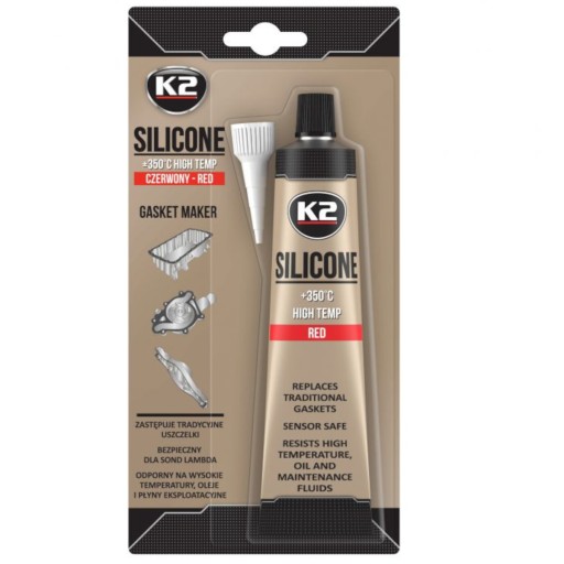 K2 vysokoteplotný silikón +350°C červený 85g