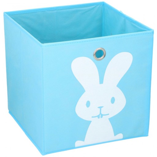 Skladací úložný box na hračky, kôš na oblečenie, deka, modrá