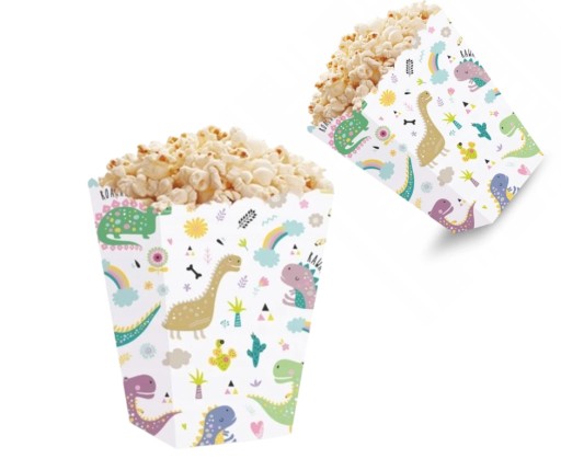 Popcorn box sladkosti dinosaurus narodeniny 5 ks