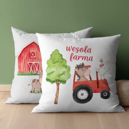 Obliečka na vankúšik Jasiek 40x40 bavlna pre deti do postieľky za traktor