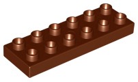 LEGO DUPLO 98233 TANIER 2X6 hnedá NOVINKA (10g)