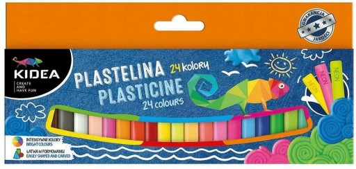 24 farieb Plastelína INTENZÍVNE FARBY SCHOOL NEON flexibilné KIDEA