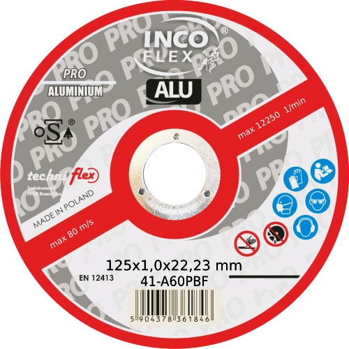 HLINÍKOVÉ KOTÚČE REZACIE 125x1,0 - INCO ALU PRO