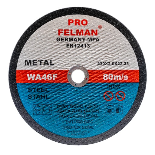 PRO FELMAN inoxový rezací kotúč na kov 230x2,0