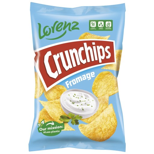CRUNCHIPS Tvarohové lupienky smotanový syr s pažítkou 140g LORENZ