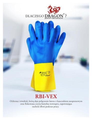 Neoprénové latexové ochranné pracovné rukavice RBI-VEX Antichemia 10