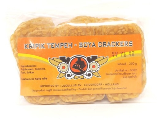 LUCULLUS KRIPIK TEMPEH 250G SÓJOVÉ ČIPY SÓJOVÉ KREKERSKY