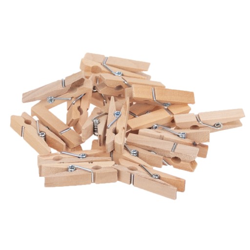 Drevené sponky, mini sponky, dekorácia, 50 ks