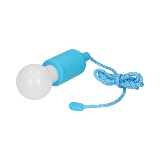 Tyrkysová LED nočná lampa na batérie na šnúrke