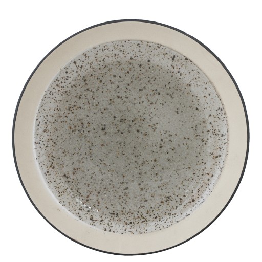 DEZERTNÝ TANIER béžová a zelená pr. 20 cm