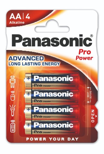 Alkalické batérie Panasonic Pro Power AA 4 ks.