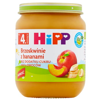 Broskyne s banánmi po 4 mesiacoch HiPP BIO 125g