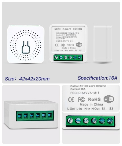 RELÉOVÝ MODUL MOBILNÝ SPÍNAČ WIFI ZÁSUVKA TUYA SMART 16A BarON