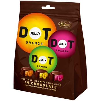 1x 200g VOBRO Jelly Dot v čokoláde