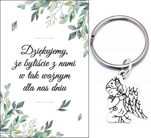 ĎAKUJEME HOSTOM DARČEK SVADOBNÝ ANJEL KĽÚČOVKA SPOMIENKY