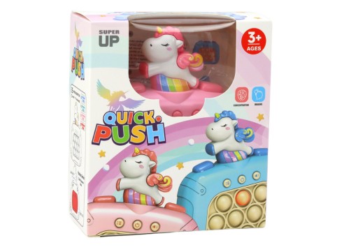 Batériový jednorožec Pop It Sensory Game Lights Sounds Pink