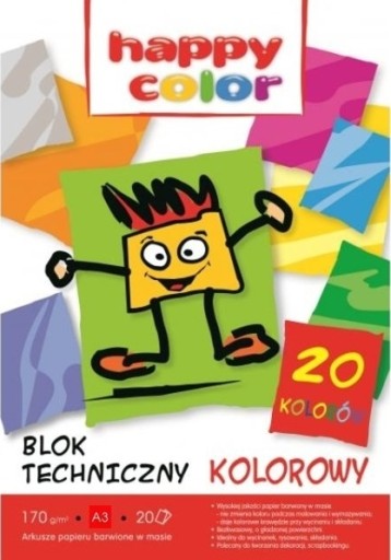 Technický blok A3/20, farebný, 170g/m2