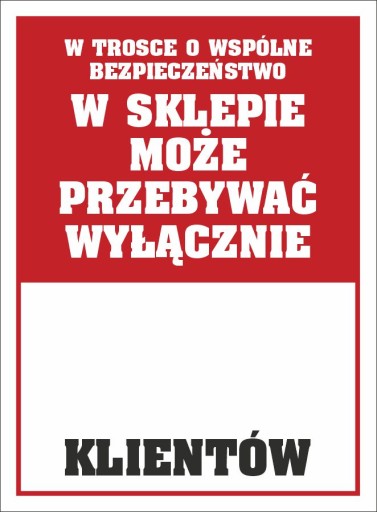 Nálepka POČET ĽUDÍ V PREDAJNI na vstup - 15x20