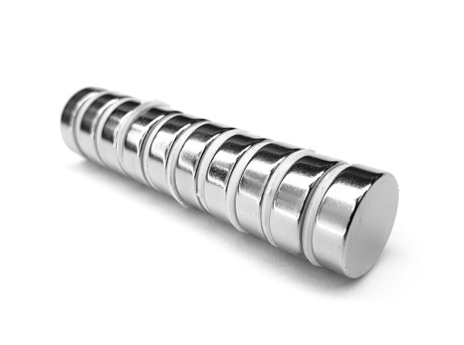 Silný neodýmový magnet okrúhly 8x3 mm 10 ks.