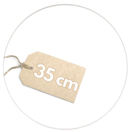BIELA kovová obruč 35 cm - prsteň lapač snov, biely rám