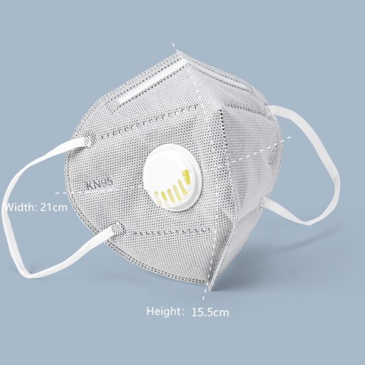 KN95 MASKA S VENTILOM S FFP2 FILTROM Šedá