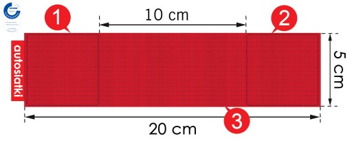 Samo-suchý zips - Držiak na suchý zips do kufra - 20 cm