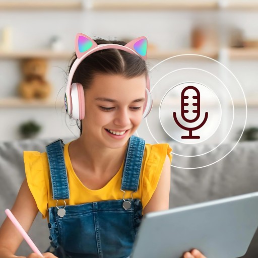 BEZDRÔTOVÉ SLÚCHADLÁ PRE DETI B39 S UŠIMI BLUETOOTH RGB UŠI PRE Mačky