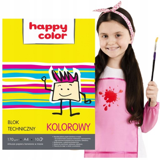 HAPPY COLOR FAREBNÝ BLOK ŠKOLSKÝ PAPIER A4 BLOK