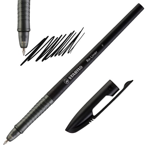 Guľôčkové pero Stabilo Re-Liner 868/1-46 F, čierne