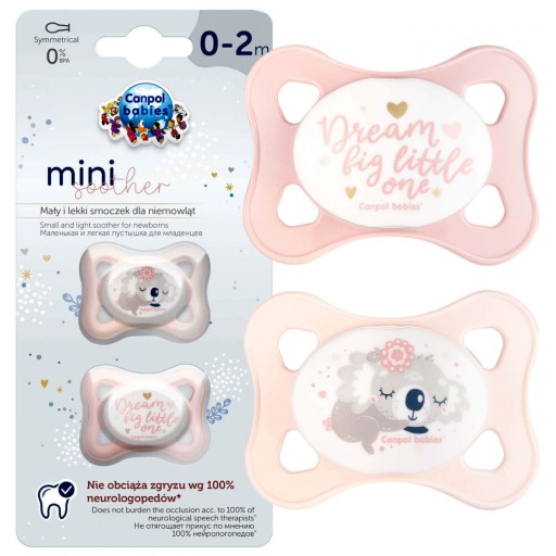 CANPOL ukľudňujúci cumlík MINI 0+ 2 bal silikón