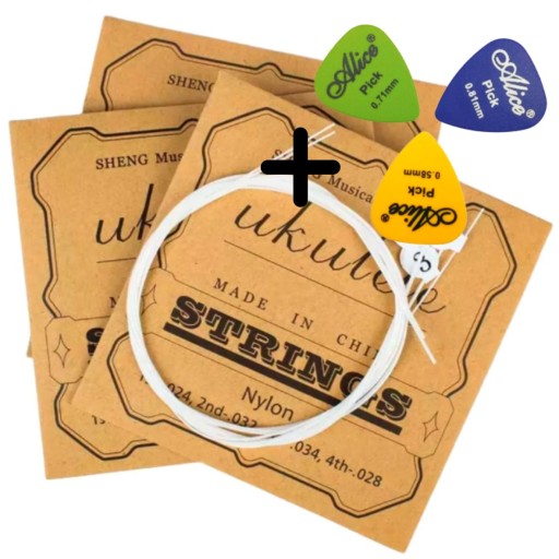 SET UKULELE PRO nylonové STRUNY + trsátka