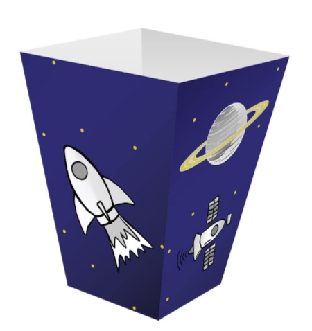 Popcorn boxy Space Rocket 6 kusov Narodeniny