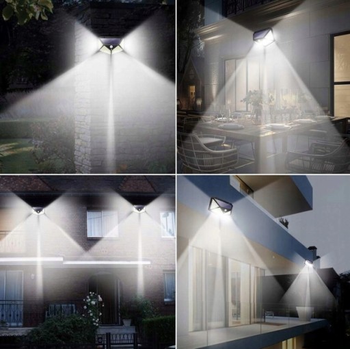 LED SOLAR LAMPA S POHYBOVÝM A SÚMRAKOVÝM SNÍMAČOM 100LED SOLÁRNY HALOGÉN