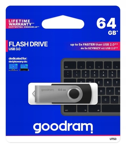 GOODRAM TWISTER BLACK 64 GB USB 3.0