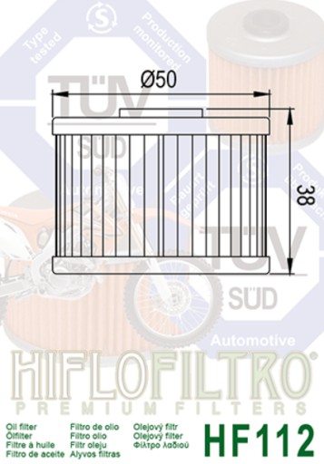 OLEJOVÝ FILTER HIFLOFILTRO HF112 BENELLI BN125 2018 - 2022