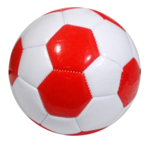 KLASICKÝ ČERVENÝ A BIELY FUTBAL NA NOHY Veľkosť 2
