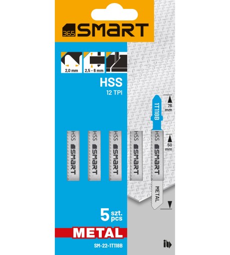 SMART365 HSS PÍLOVÉ KOTOUČE 12 TPI 5 KS
