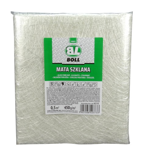 BOLL GLASS MAT VLÁKNO NA ŽIVICU ALEBO Tmel / HMOTNOSŤ: 450g/m2