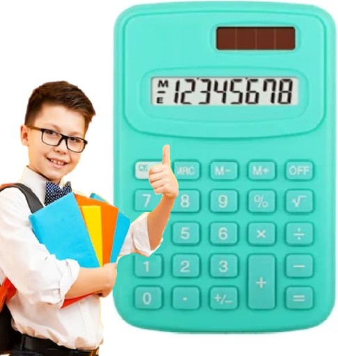 ŠKOLSKÁ MATEMATICKÁ KALKULAČKA, JEDNODUCHÁ, MALÉ VRECKO NA UČENIE NA SKÚŠKU