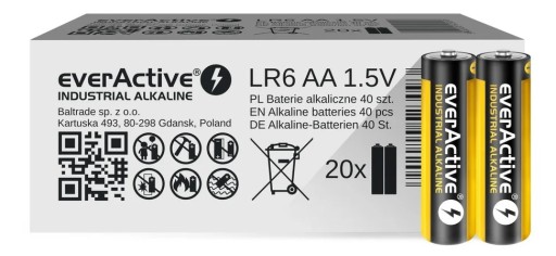 EverActive Alkaline Industrial AA batérie 2 ks.