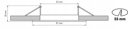 STROPNÉ svietidlo Chróm + 5W žiarovka, NEUTRAL LIGHT 4000K + GU10 LED objímka