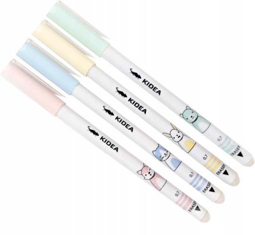 4x vymazateľné pero Kidea Pastel Animals