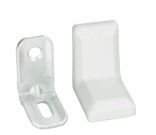 Kovový uholník fi4, farba: biela + plast, 4 ks.