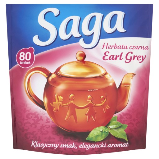 Sága set, čierny expresný čaj, príchuť Earl Grey, 170 ks. 246 g