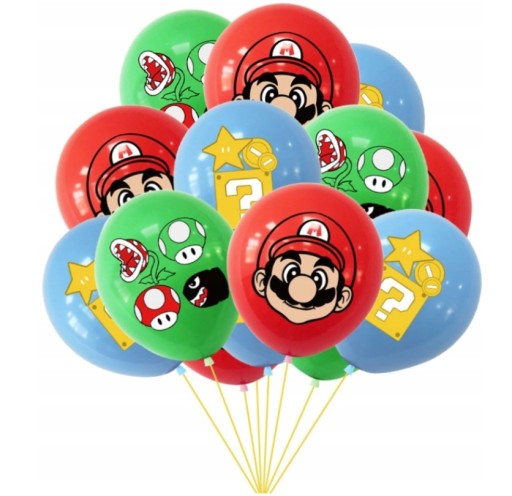 Latexový balónik Super Mario 12 kusov Narodeniny